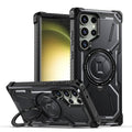 MagSafe-compatible, anti-fingerprint phone case with foldable stand(Samsung Galaxy S23 Ultra)