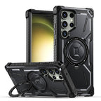 MagSafe-compatible, anti-fingerprint phone case with foldable stand(Samsung Galaxy S23 Ultra)