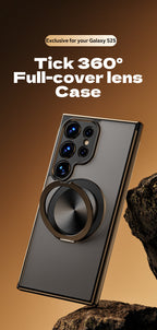 Magnetic TPU+PC Protective Case with 360° Rotating Stand (Samsung Galaxy S25/S25 PLUS/S25 Edge 5G/S25 Ultra)