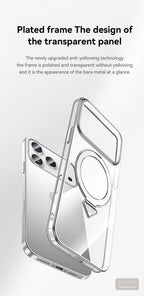 Ultra-Thin PC Case with Metal Ring Stand for iPhone