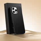 Premium Small Pebble Grain Top-Grain Cowhide Leather Case for iPhone