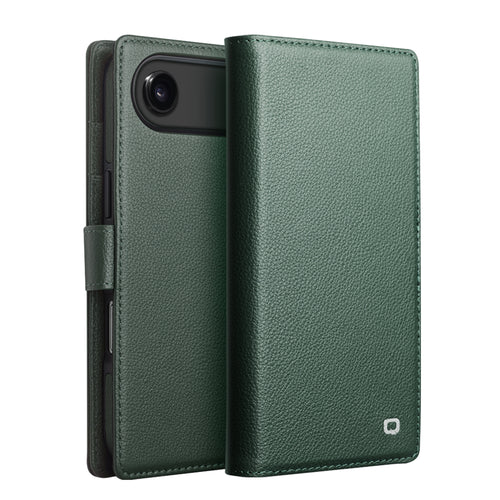 CornerMaple MagSafe Compatible Detachable Genuine Leather Wallet Case for iPhone 17 / iPhone Air / iPhone 17 Pro / iPhone 17 Pro Max - Magnetic Detachable Folio Case with Card Holder