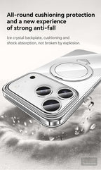 Ultra-Thin PC Case with Metal Ring Stand for iPhone