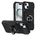 Rugged Shockproof Ring Stand Case for iPhone 17 / 16 / 15 / 14 / 13 Series