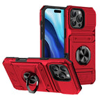 Rugged Shockproof Ring Stand Case for iPhone 17 / 16 / 15 / 14 / 13 Series