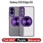 Magnetic TPU+PC Protective Case with 360° Rotating Stand (Samsung Galaxy S25/S25 PLUS/S25 Edge 5G/S25 Ultra)