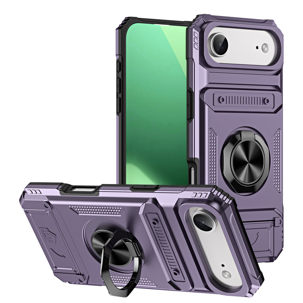 Rugged Shockproof Ring Stand Case for iPhone 17 / 16 / 15 / 14 / 13 Series