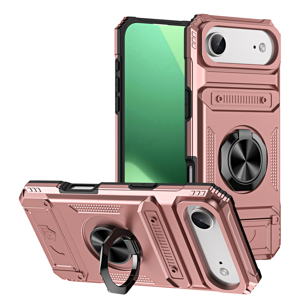 Rugged Shockproof Ring Stand Case for iPhone 17 / 16 / 15 / 14 / 13 Series