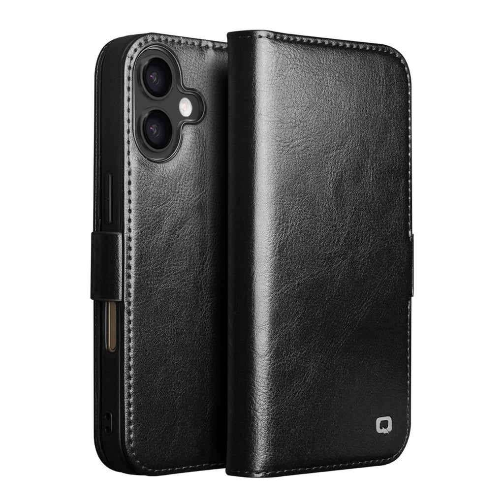 MagSafe Compatible CornerMaple Premium Genuine Leather Wallet Case for iPhone 17 / iPhone Air / iPhone 17 Pro / iPhone 17 Pro Max - Magnetic Flip Cover with Card Holder