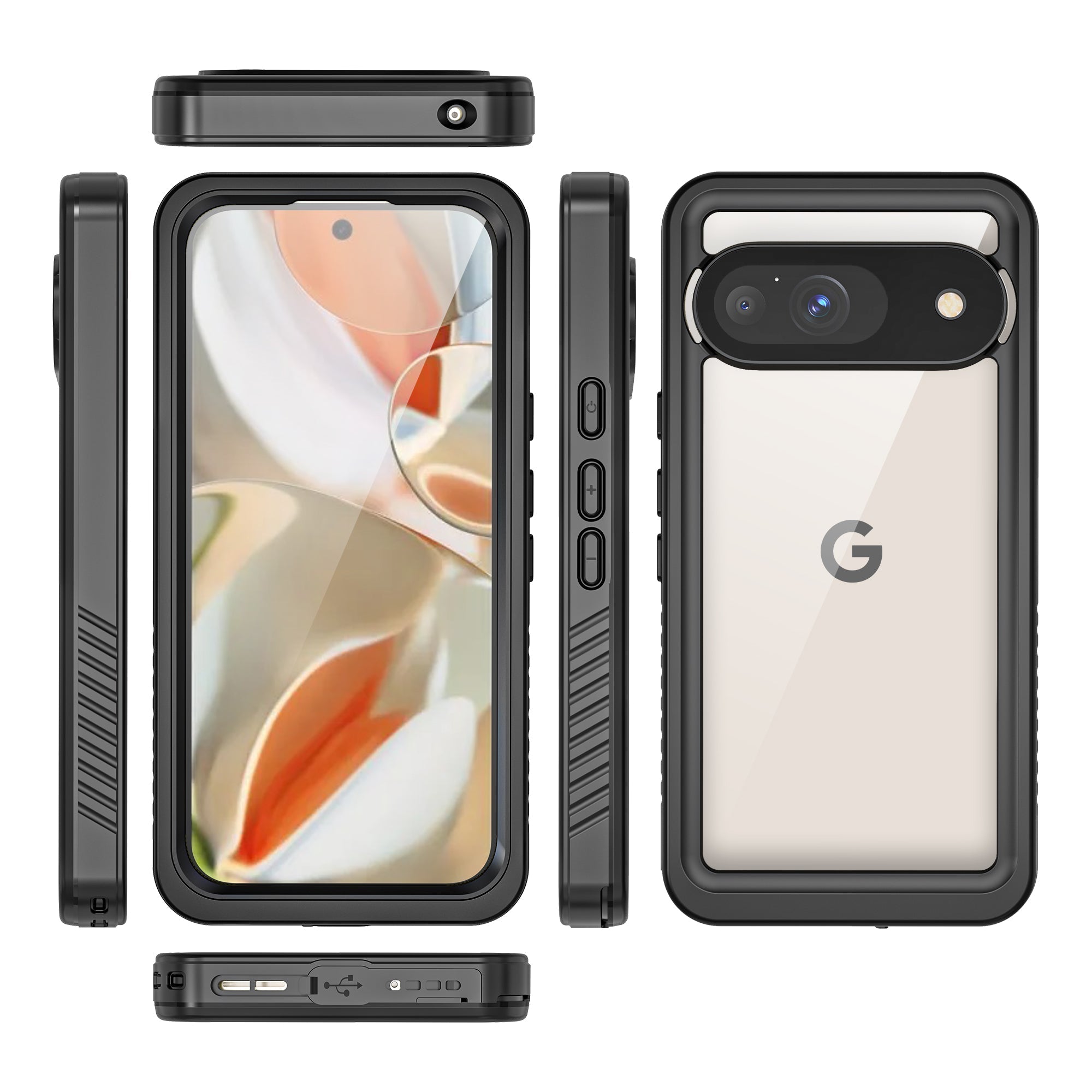 TPU+PET+PC material snowproof, waterproof, dustproof, and shockproof phone case(Pixel 6A/8A/9/9Pro/9Pro XL/10/10Pro/10Pro XL)