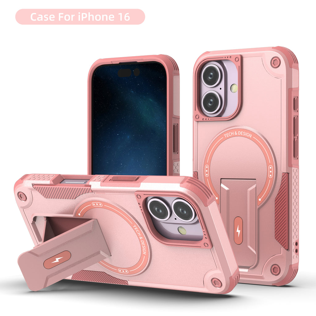 Rugged Magnetic Kickstand Case for iPhone 17 / 16 / 15 / 14 / 13 Series