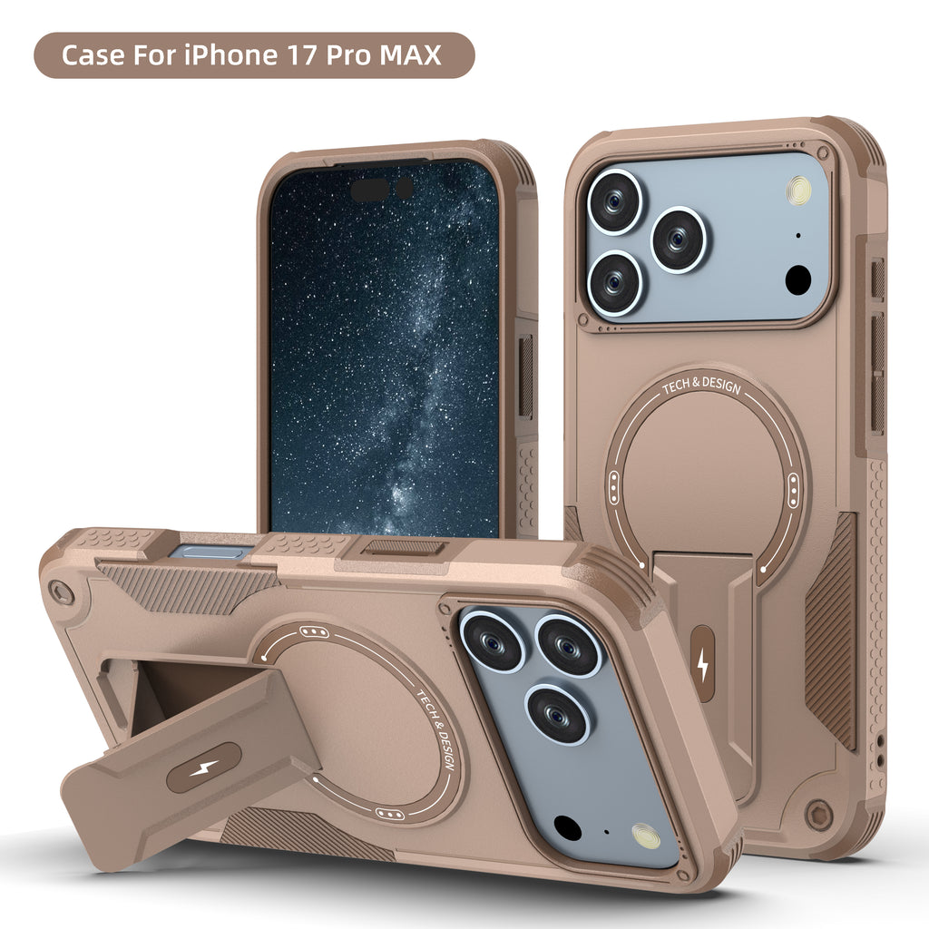 Rugged Magnetic Kickstand Case for iPhone 17 / 16 / 15 / 14 / 13 Series