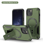 Rugged Magnetic Kickstand Case for iPhone 17 / 16 / 15 / 14 / 13 Series