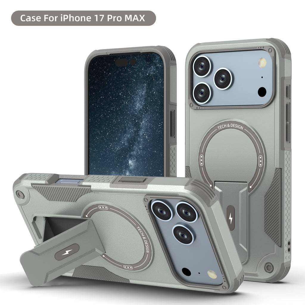 Rugged Magnetic Kickstand Case for iPhone 17 / 16 / 15 / 14 / 13 Series