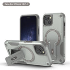 Rugged Magnetic Kickstand Case for iPhone 17 / 16 / 15 / 14 / 13 Series