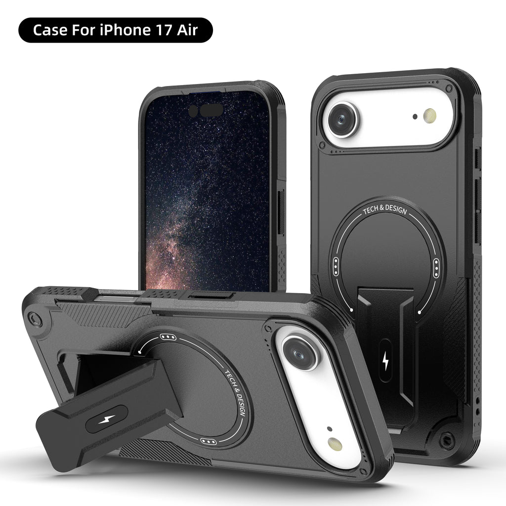 Rugged Magnetic Kickstand Case for iPhone 17 / 16 / 15 / 14 / 13 Series