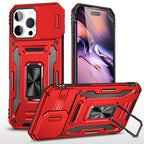 Rugged Shockproof Kickstand Case with Camera Protection for iPhone 17 / 16 / 15 / 14 / 13 Series