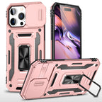 Rugged Shockproof Kickstand Case with Camera Protection for iPhone 17 / 16 / 15 / 14 / 13 Series
