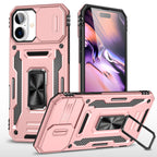 Rugged Shockproof Kickstand Case with Camera Protection for iPhone 17 / 16 / 15 / 14 / 13 Series