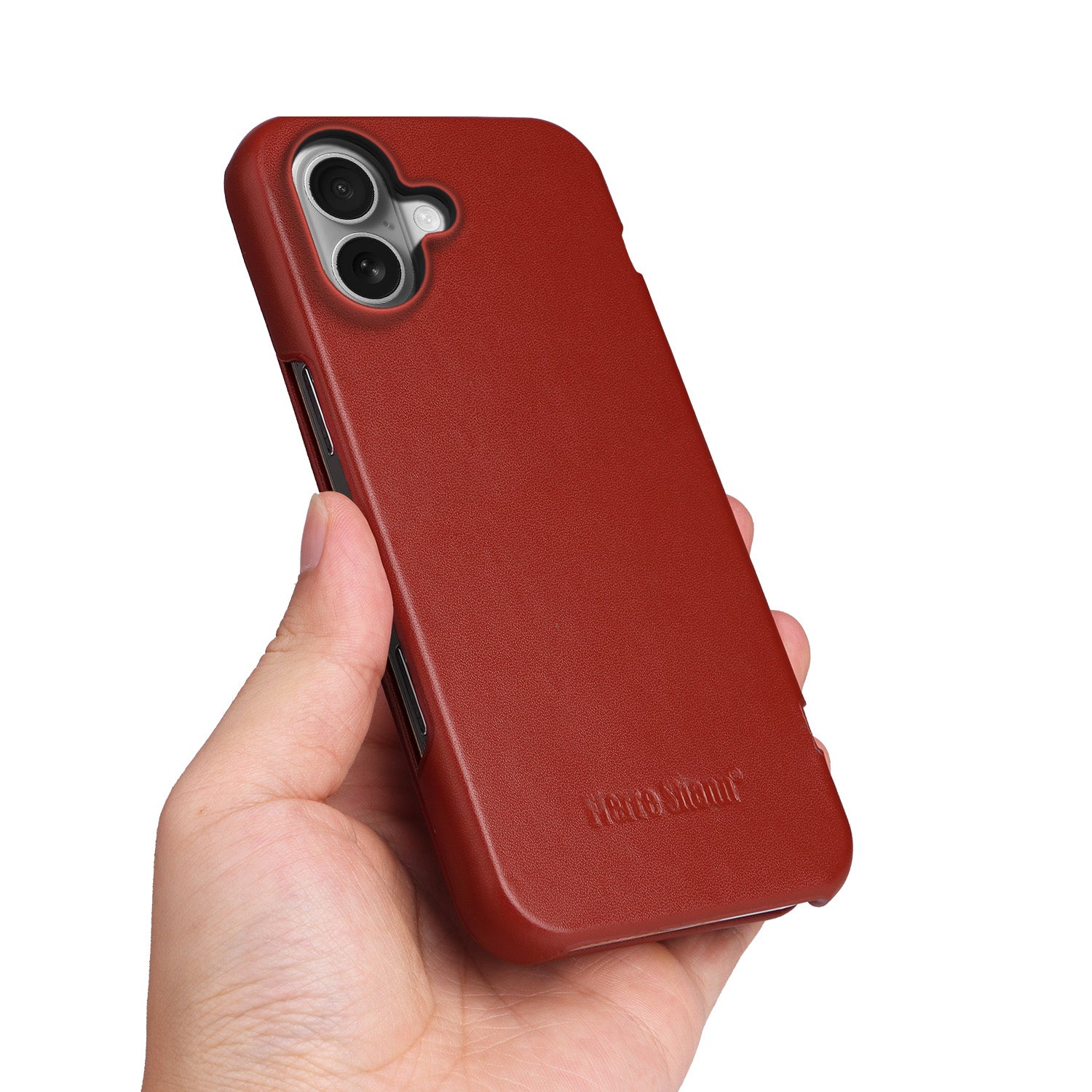 Ultra-Slim Top-Grain Cowhide Leather Magnetic Case for iPhone