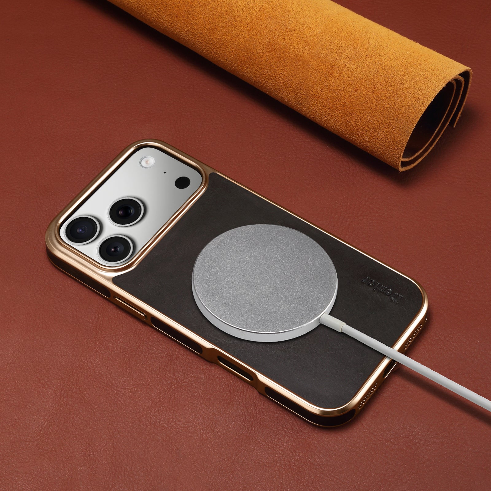 Genuine First-Layer Oil-Wax Cowhide Leather Case for iPhone