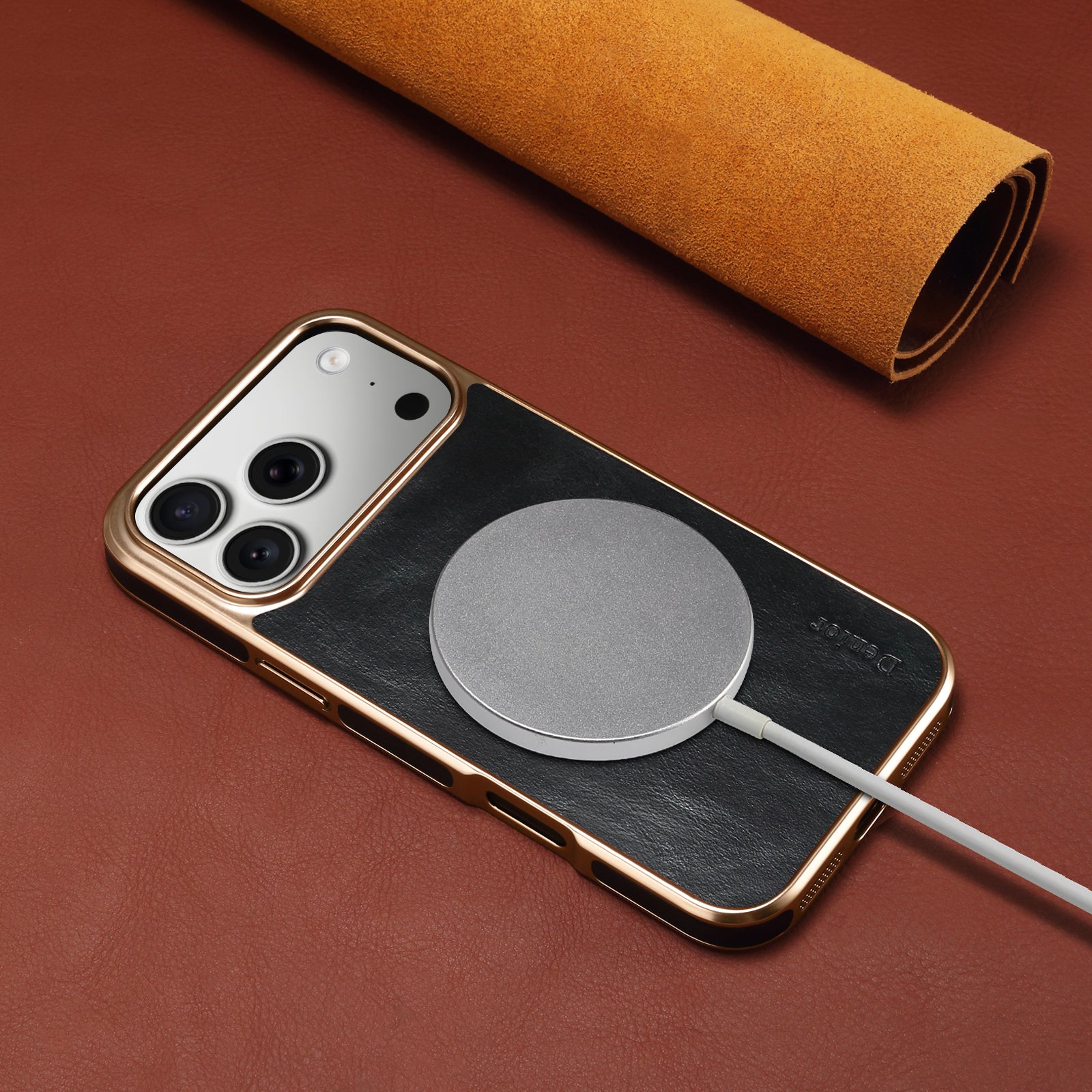 Genuine First-Layer Oil-Wax Cowhide Leather Case for iPhone