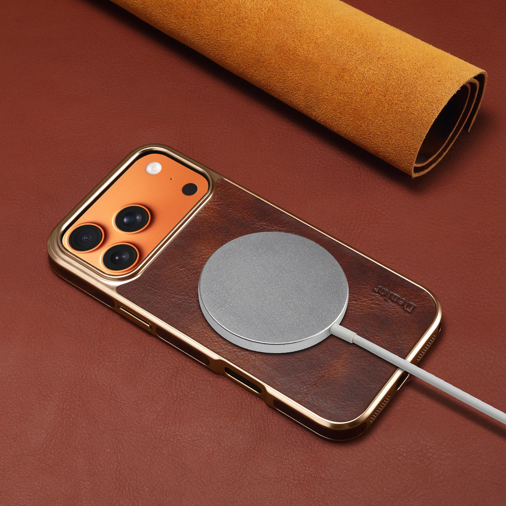 Genuine First-Layer Oil-Wax Cowhide Leather Case for iPhone