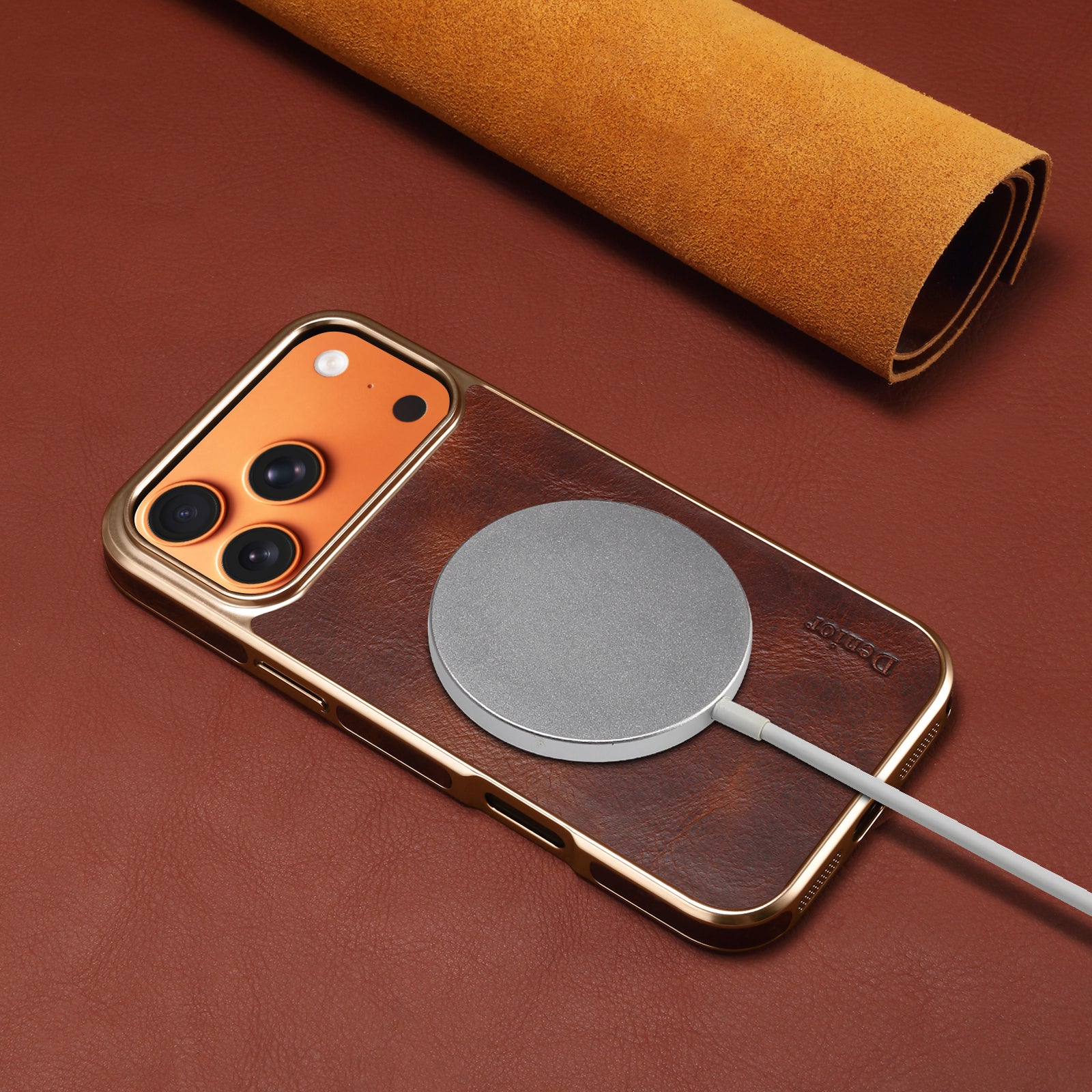 Genuine First-Layer Oil-Wax Cowhide Leather Case for iPhone