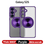 Magnetic TPU+PC Protective Case with 360° Rotating Stand (Samsung Galaxy S25/S25 PLUS/S25 Edge 5G/S25 Ultra)