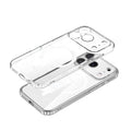 Clear Magnetic Hybrid Case with Hand-Applied Leather Detail for iPhone