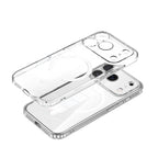 Clear Magnetic Hybrid Case with Hand-Applied Leather Detail for iPhone