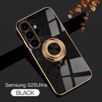 Magnetic TPU + PC Protective Case with 6D Electroplated Solid Color Ring and Magnetic Precision Cutouts(Samsung Galaxy S25/S25 PLUS/S25 Ultra)