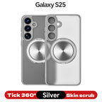 Magnetic TPU+PC Protective Case with 360° Rotating Stand (Samsung Galaxy S25/S25 PLUS/S25 Edge 5G/S25 Ultra)