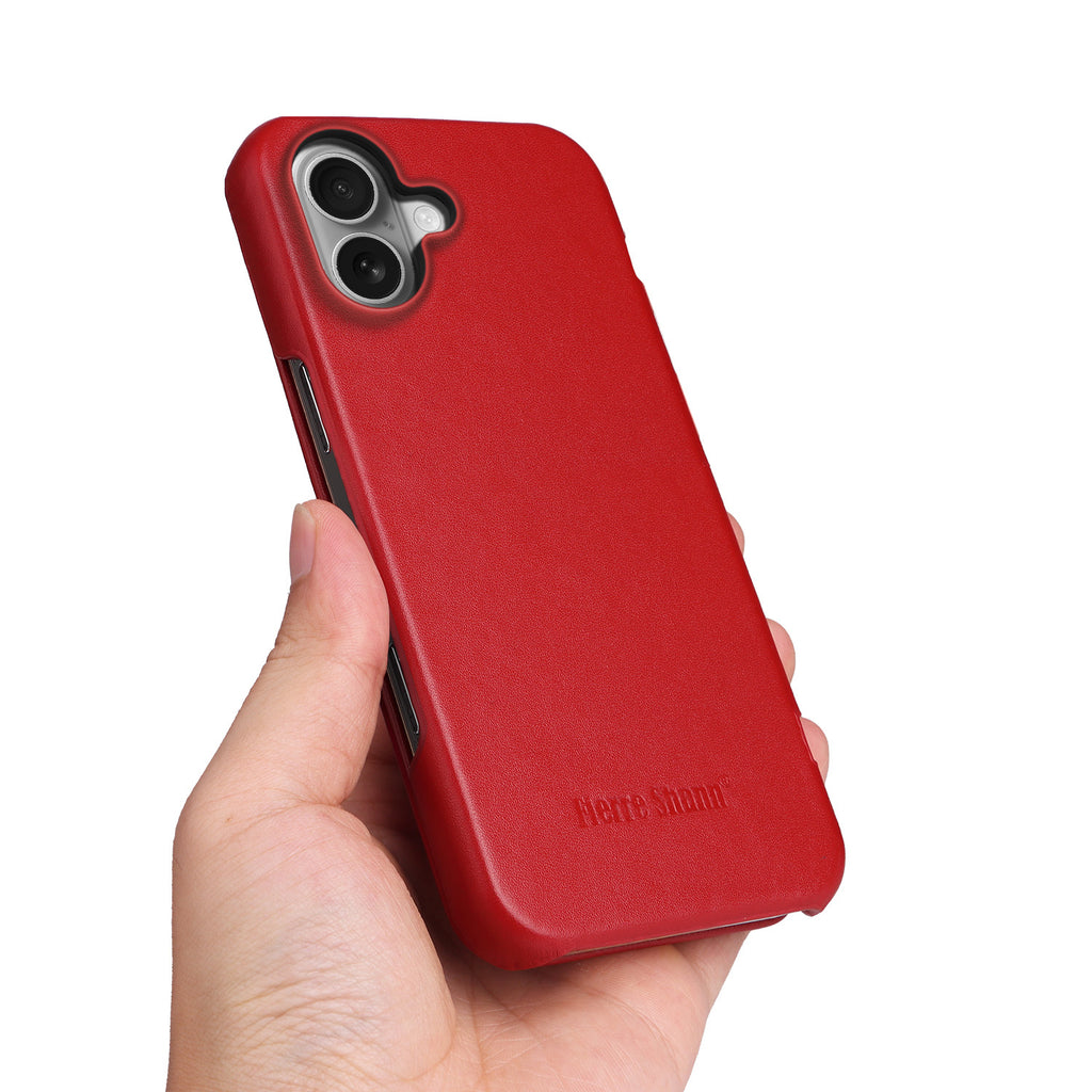 Ultra-Slim Top-Grain Cowhide Leather Magnetic Case for iPhone