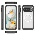 TPU + PET + PC Material Magnetic Phone Case with Snow, Water, Dust, and Drop Protection(Pixel 10/10Pro/10Pro XL)