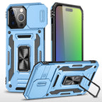 Rugged Shockproof Kickstand Case with Camera Protection for iPhone 17 / 16 / 15 / 14 / 13 Series