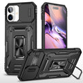 Rugged Shockproof Kickstand Case with Camera Protection for iPhone 17 / 16 / 15 / 14 / 13 Series