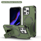 Rugged Magnetic Kickstand Case for iPhone 17 / 16 / 15 / 14 / 13 Series