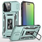 Rugged Shockproof Kickstand Case with Camera Protection for iPhone 17 / 16 / 15 / 14 / 13 Series
