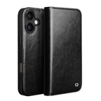 CornerMaple Premium Genuine Leather Wallet Case for iPhone- Magnetic Flip Cover with Card Holder