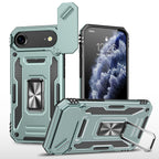 Rugged Shockproof Kickstand Case with Camera Protection for iPhone 17 / 16 / 15 / 14 / 13 Series