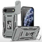 Rugged Shockproof Kickstand Case with Camera Protection for iPhone 17 / 16 / 15 / 14 / 13 Series