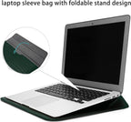 Green Faux Crocodile Laptop Sleeve Case