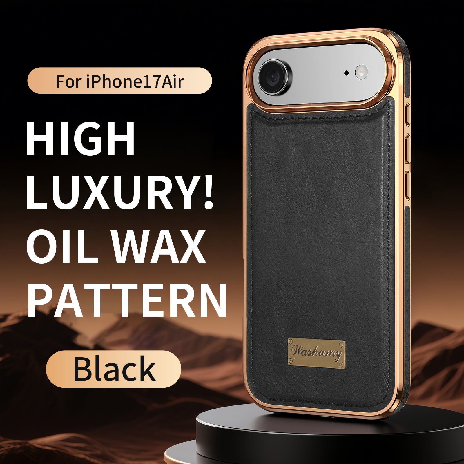 Leather-Look Magnetic Wireless Charging Case with Camera Lens Protection for iPhone