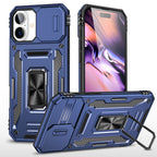 Rugged Shockproof Kickstand Case with Camera Protection for iPhone 17 / 16 / 15 / 14 / 13 Series