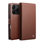 CornerMaple MagSafe Compatible Detachable Genuine Leather Wallet Case for iPhone 17 / iPhone Air / iPhone 17 Pro / iPhone 17 Pro Max - Magnetic Detachable Folio Case with Card Holder