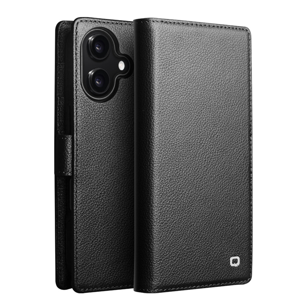 CornerMaple MagSafe Compatible Detachable Genuine Leather Wallet Case for iPhone 17 / iPhone Air / iPhone 17 Pro / iPhone 17 Pro Max - Magnetic Detachable Folio Case with Card Holder