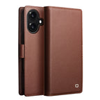 CornerMaple MagSafe Compatible Detachable Genuine Leather Wallet Case for iPhone 17 / iPhone Air / iPhone 17 Pro / iPhone 17 Pro Max - Magnetic Detachable Folio Case with Card Holder