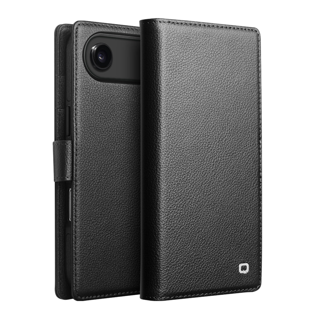 CornerMaple MagSafe Compatible Detachable Genuine Leather Wallet Case for iPhone 17 / iPhone Air / iPhone 17 Pro / iPhone 17 Pro Max - Magnetic Detachable Folio Case with Card Holder