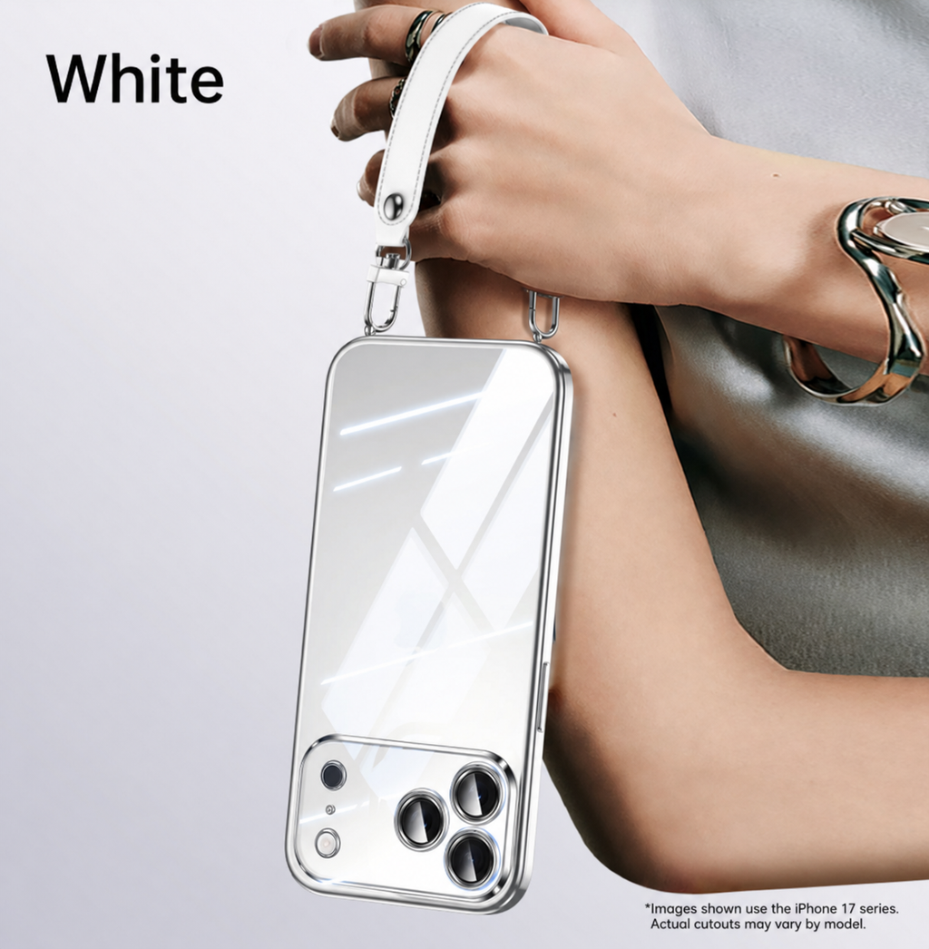 Ultra-Slim Electroplated TPU Soft Case with Skin-Friendly Lanyard for iPhone